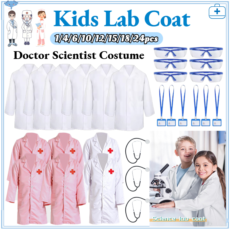 Medical Lab Coats - 1-24Set Unisex Lab Coat for Doctor