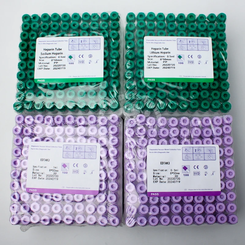 Blood Collection Tube - 100pcs Micro Blood Collection Tube 0.5ml