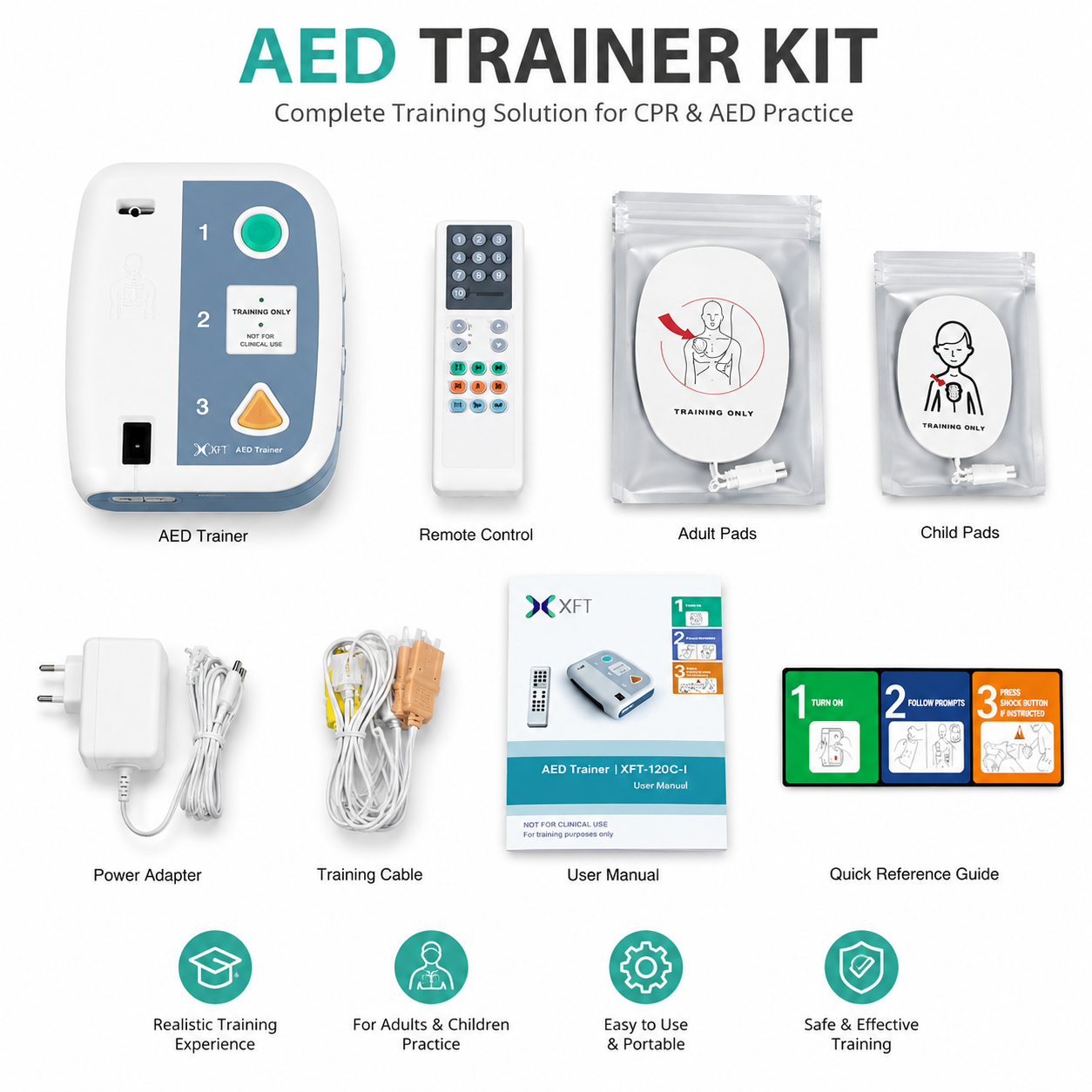 Defibrillator Aed Trainer - 20 Languages AED Trainer XFT-120C+ First-aid