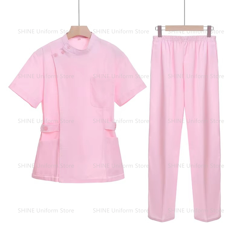 Pink Short Scrubs Set Nurse Do - Medical Lab Coats recensione e prezzo