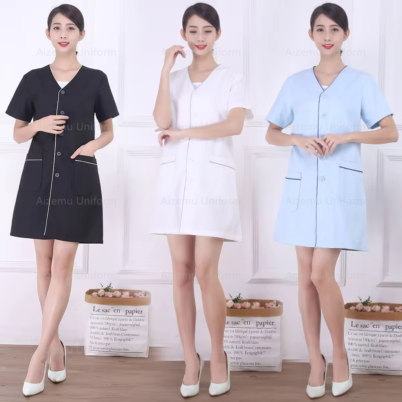 Black Beautician tops short be - Medical Lab Logo recensione e prezzo