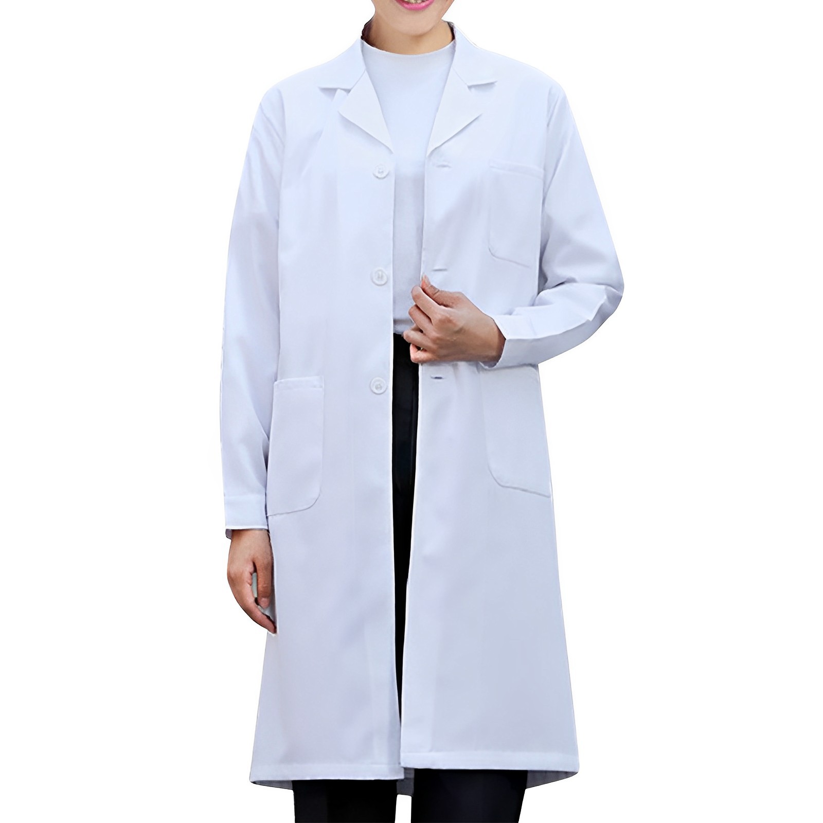 White Lab Coat For Women Men S - Medical Lab Gown recensione e prezzo