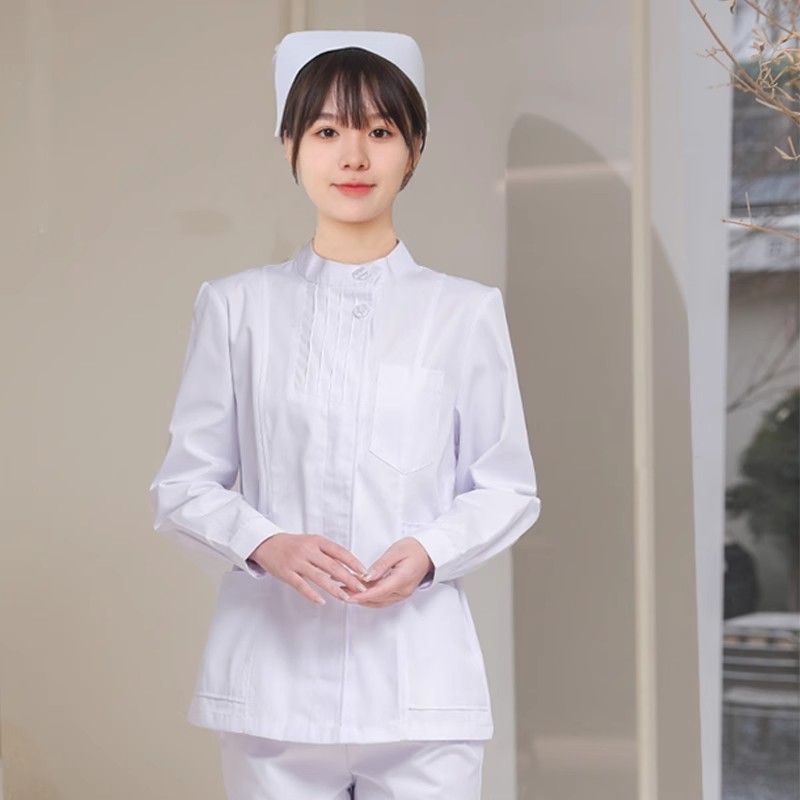 Pink Long Sleeve Nurse Uniform - Medical Lab Logo recensione e prezzo