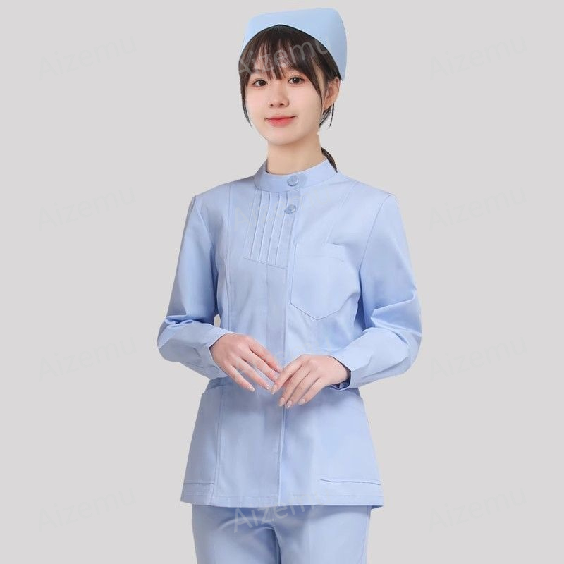 Pink Long Sleeve Nurse Uniform - Medical Lab Logo recensione e prezzo