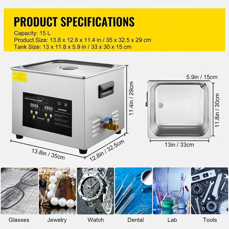 Digital Sonic Washer 15L For L - Medical Lab Professional recensione e prezzo