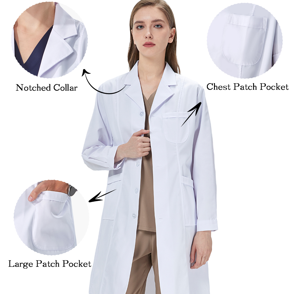 White Lab Coats Unisex Hospita - Medical Health Lab recensione e prezzo