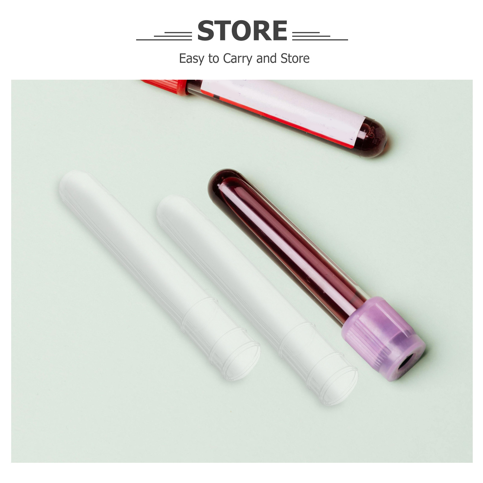 100Pcs Clear Plastic Test Tube - Blood Collection Tube recensione e prezzo