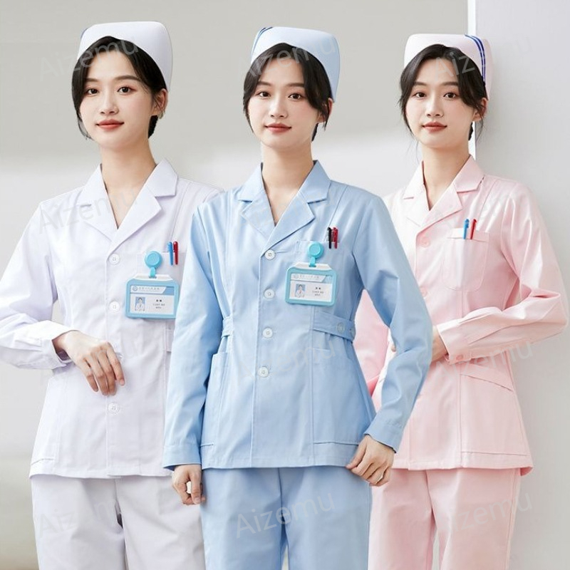 New White Long Sleeve Nurse Un - Medical Lab Logo recensione e prezzo