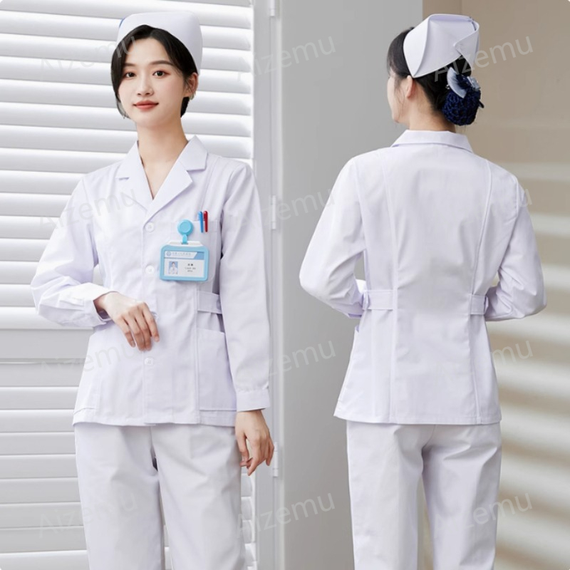 New White Long Sleeve Nurse Un - Medical Lab Logo recensione e prezzo