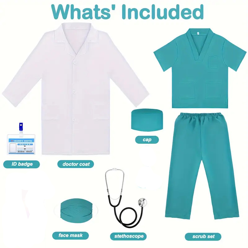 7PCS Kids Doctor Nurse Cosplay - Medical Lab Coats recensione e prezzo