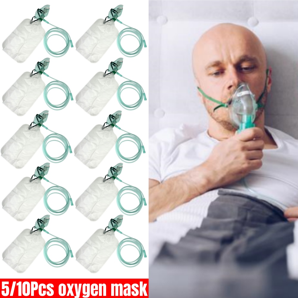 5-10Pcs Disposable Adult High  - Oxygen Mask Non-Rebreather recensione e prezzo