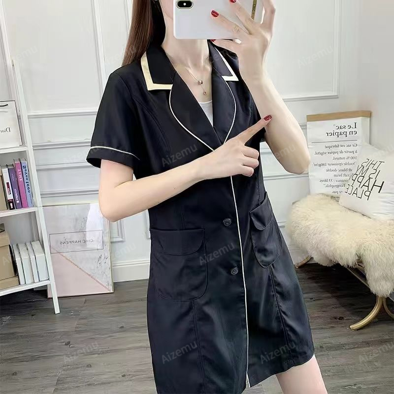 Black Beauty Salon uniform sho - Medical Lab Logo recensione e prezzo