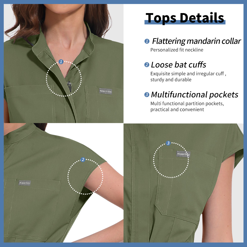 Niaahinn Zipper Neck Lab Jumps - Medical Health Lab recensione e prezzo