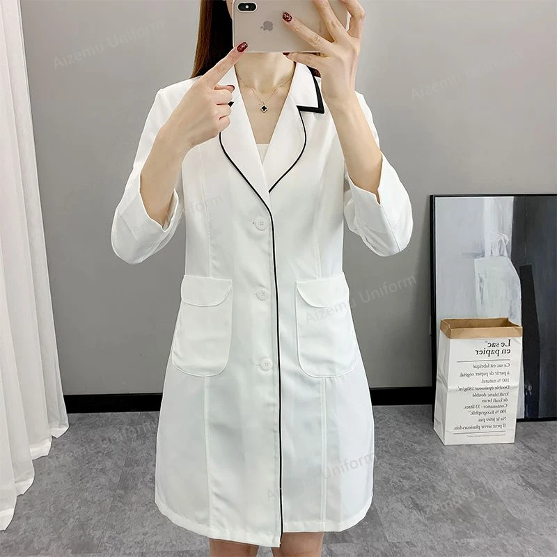 Women Short Spa Uniforms logo  - Medical Lab Logo recensione e prezzo